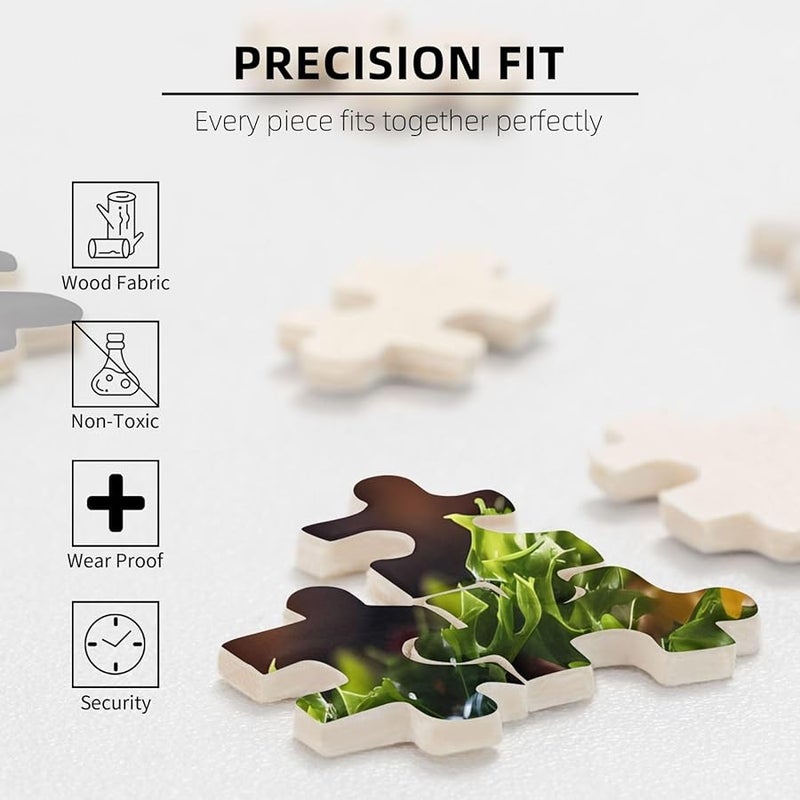 Phayah 1000 قطعة لغز البرجر الكبير للبالغين ديكور المنزل 29.5 × 19.7 بوصة - Image 4